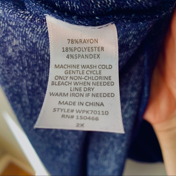 Mix by 41 Hawthorne shirt dress blue jersey knit - Picture 6 of 8